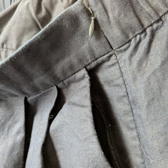 GAP High-Rise Linen pleated culotte crop - Picture 8 of 10